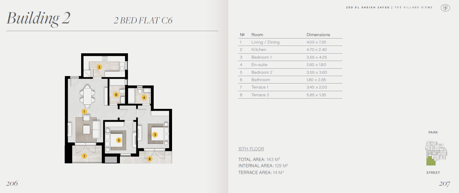 Floor plan for apartment at ZED