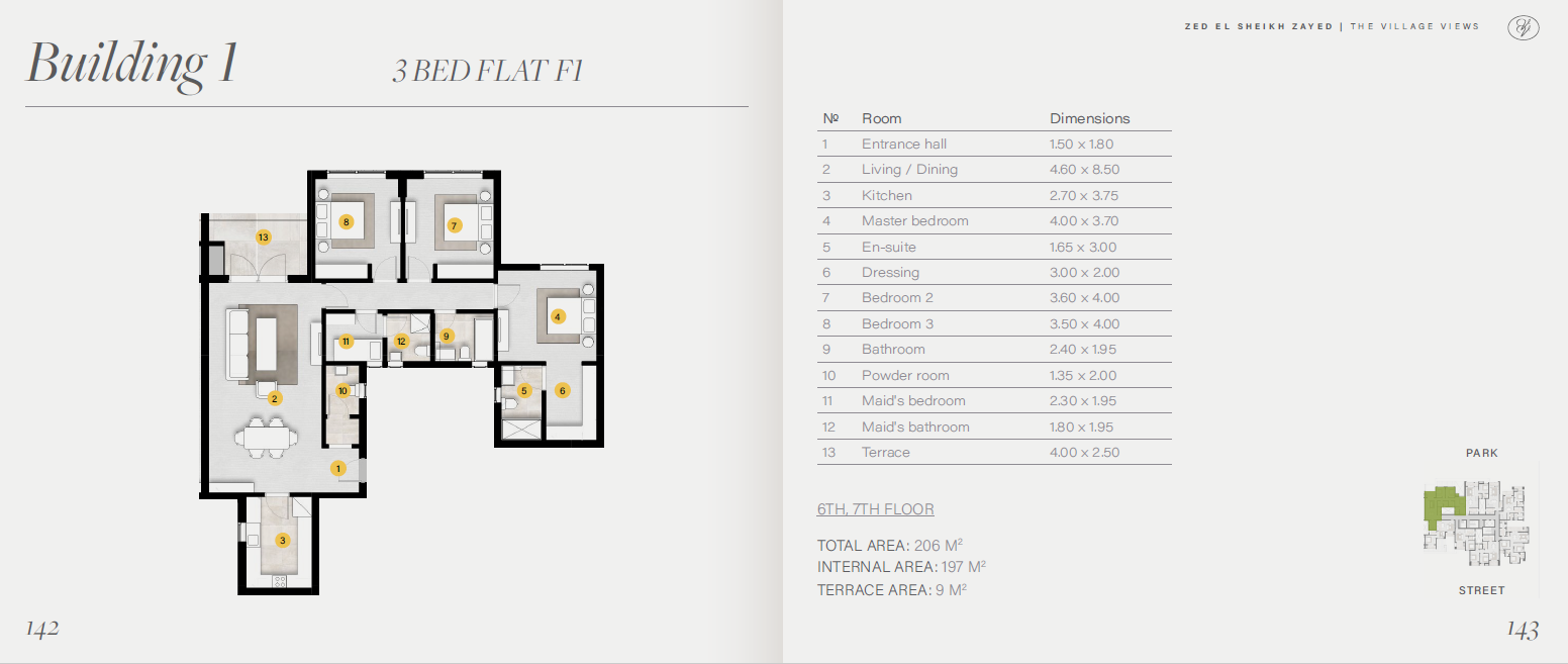 Floor plan for apartment at ZED