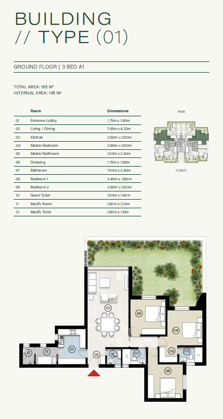 Floor plan for apartment at ZED East