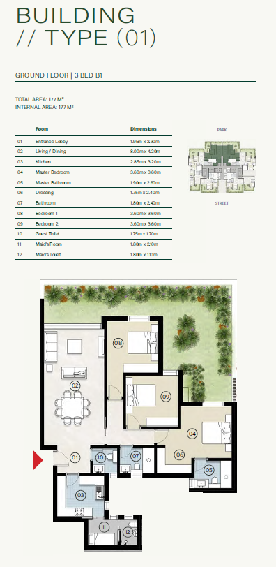 Floor plan for apartment at ZED East