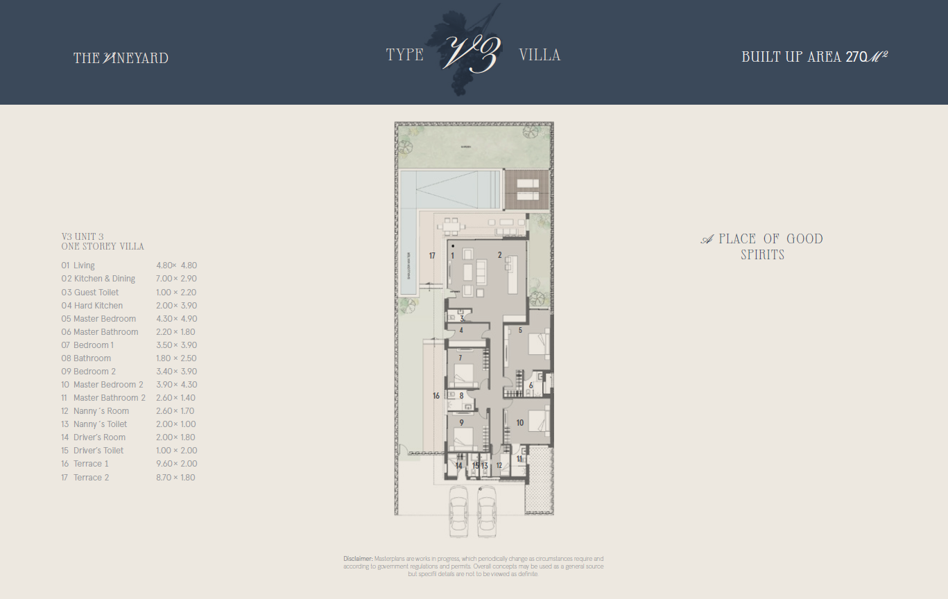 Floor plan for villa at Marsa Baghush