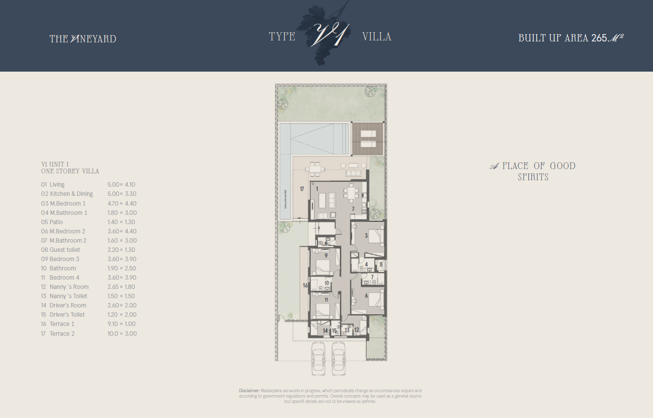 Floor plan for villa at Marsa Baghush