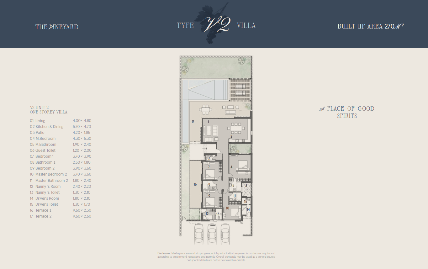 Floor plan for villa at Marsa Baghush