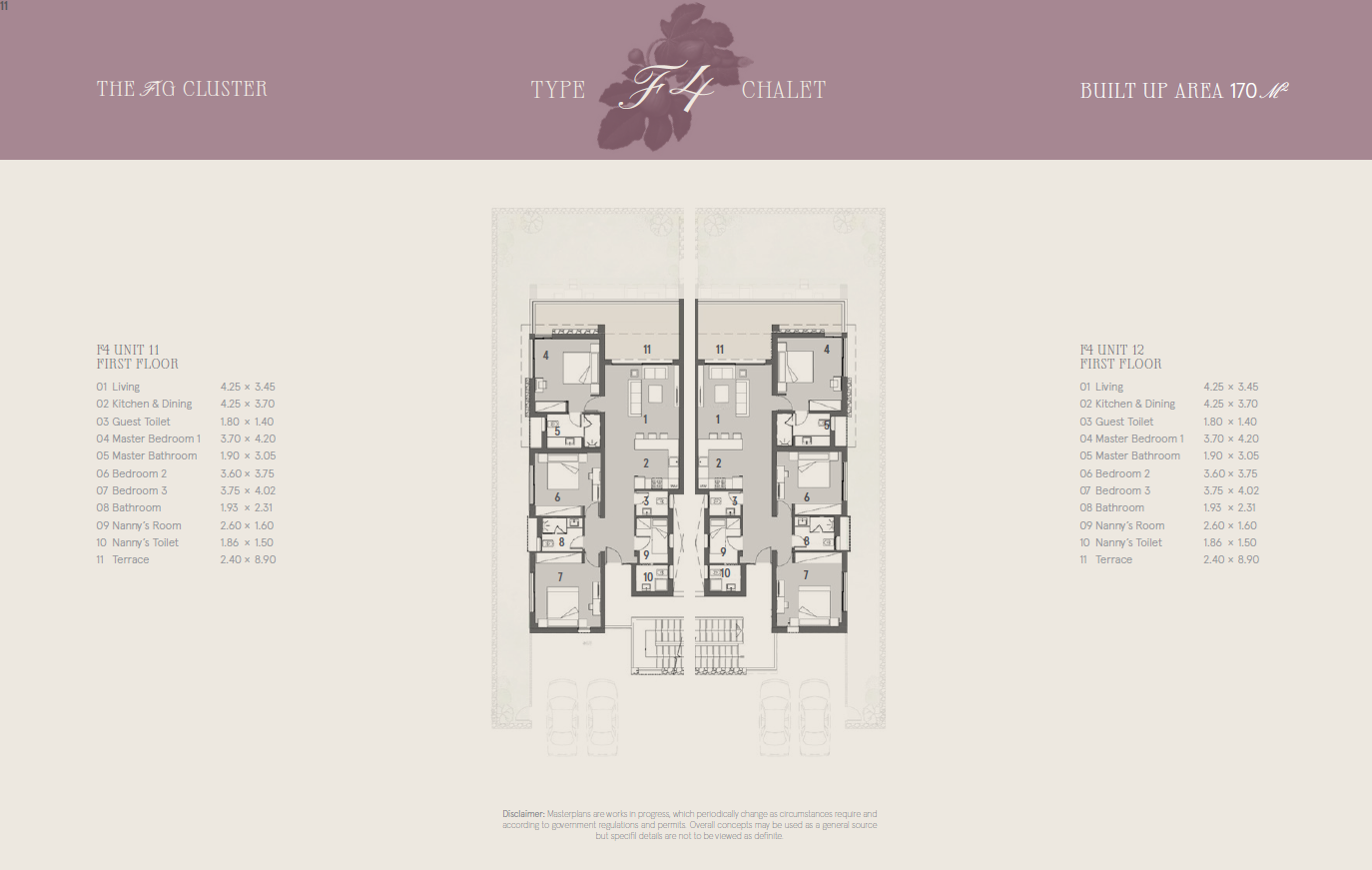 Floor plan for chalet at Marsa Baghush