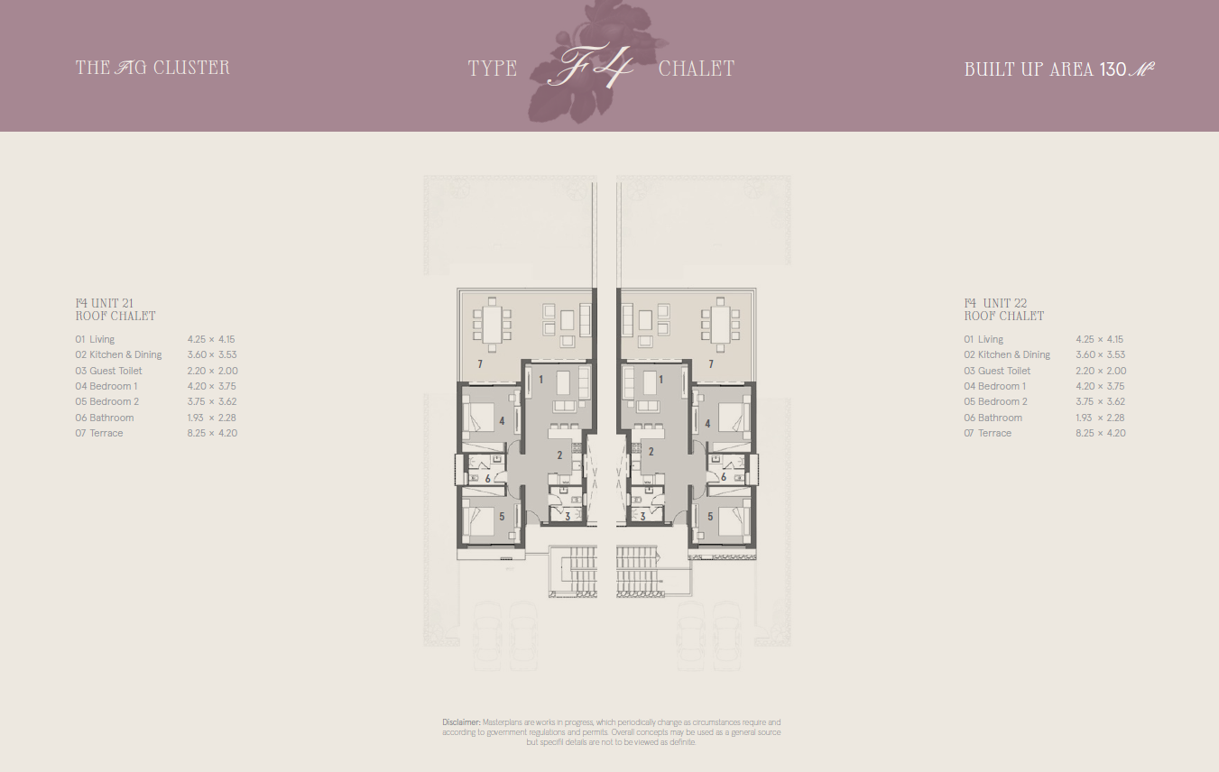 Floor plan for chalet at Marsa Baghush
