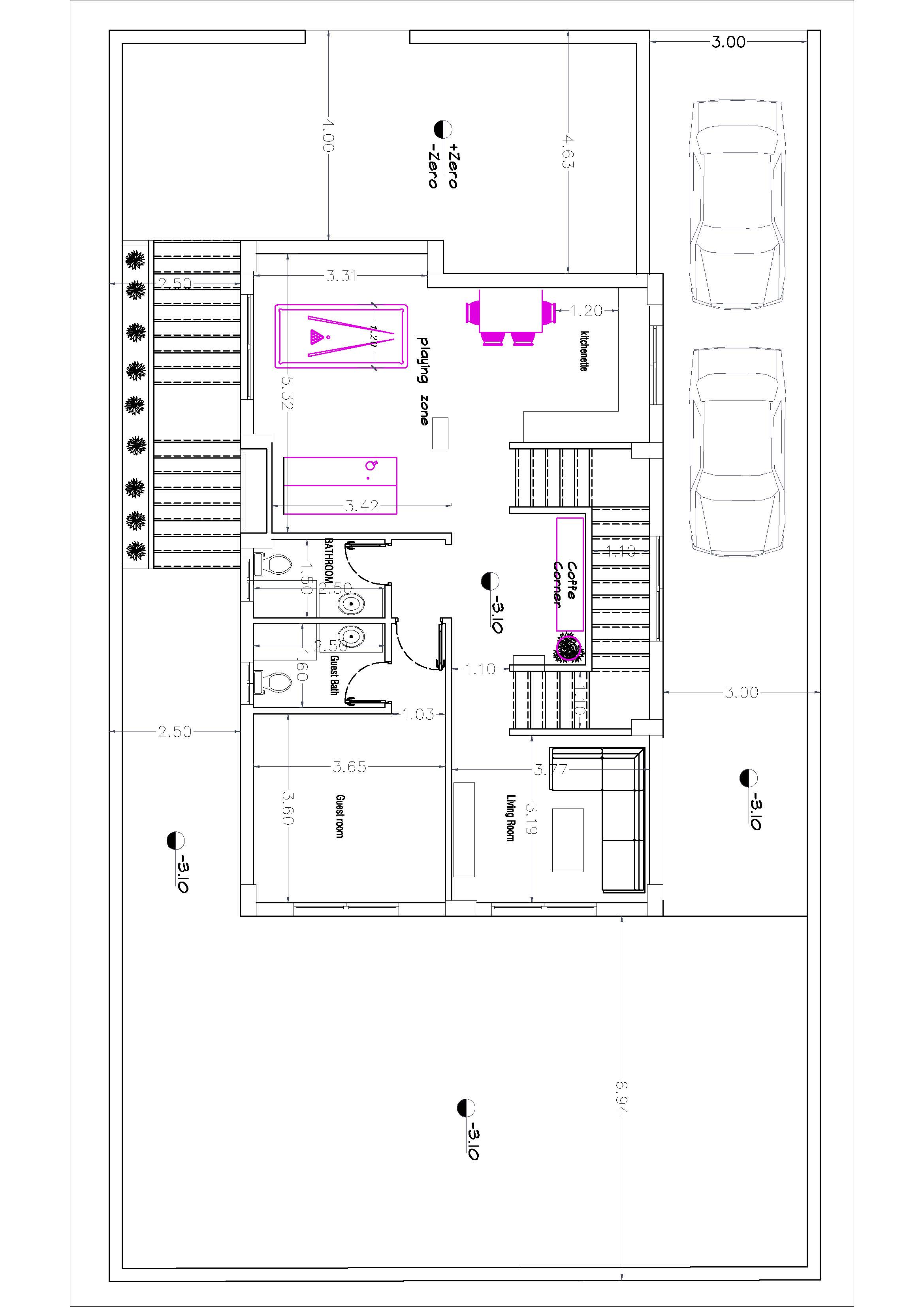 Floor plan for villa at Roudy