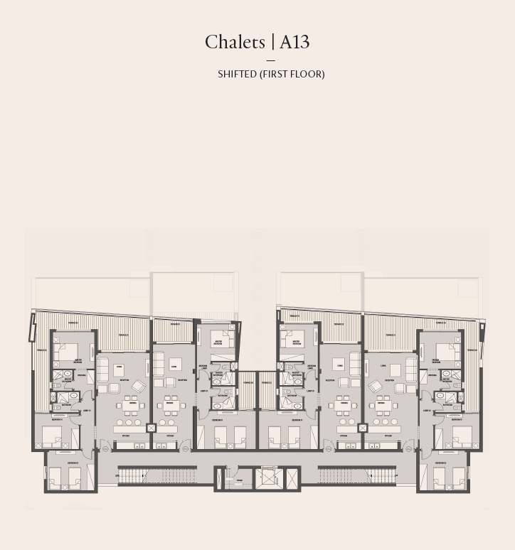 Floor plan for chalet at Carnelia