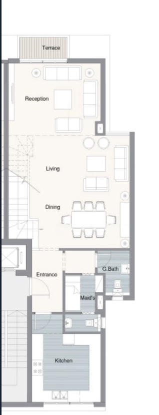 Floor plan for penthouse at Telal East