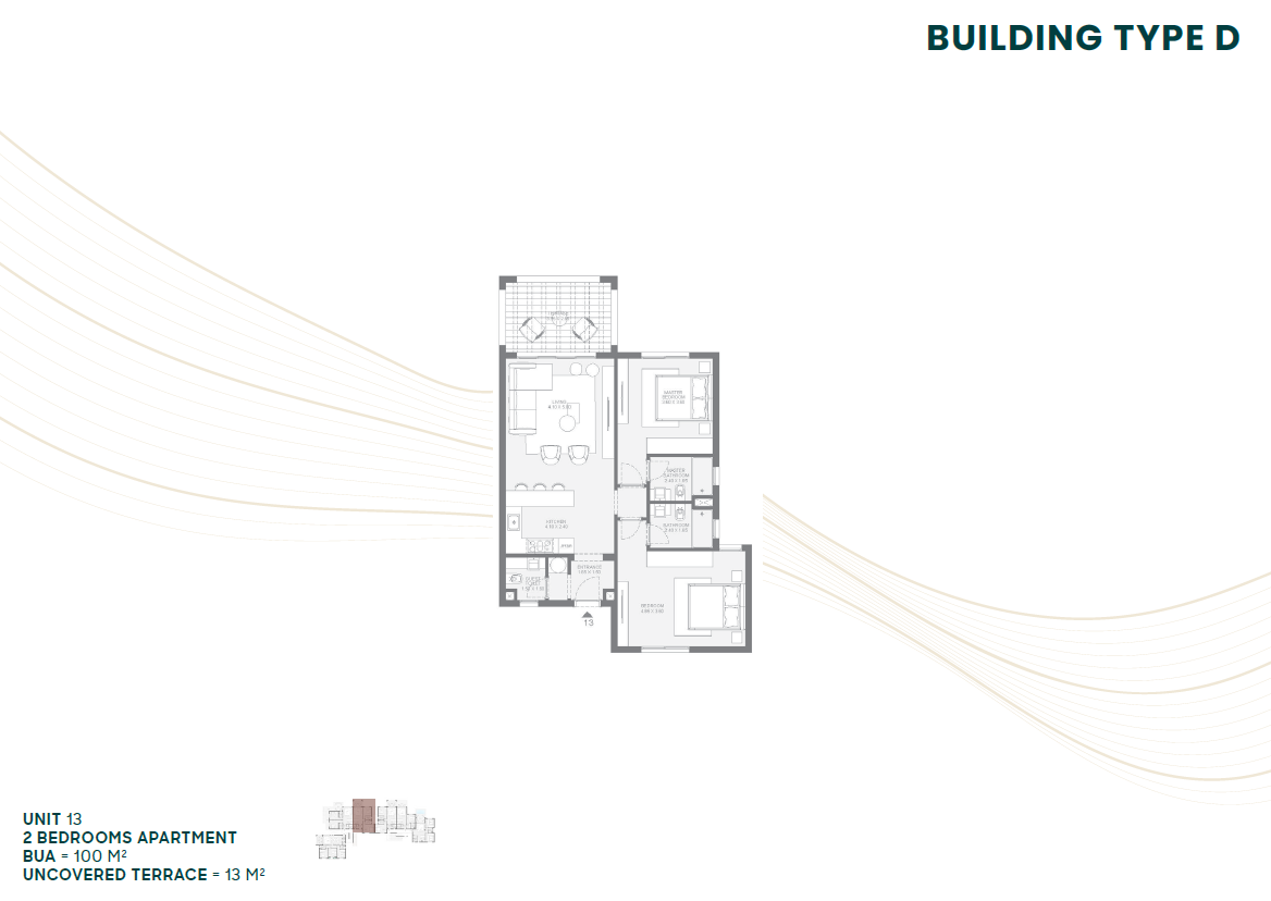 Floor plan for apartment at Makadi Heights