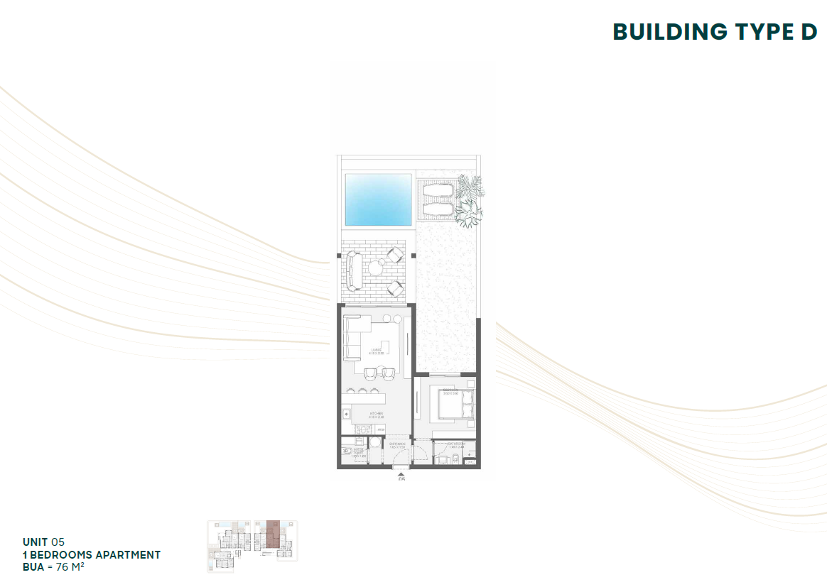 Floor plan for apartment at Makadi Heights