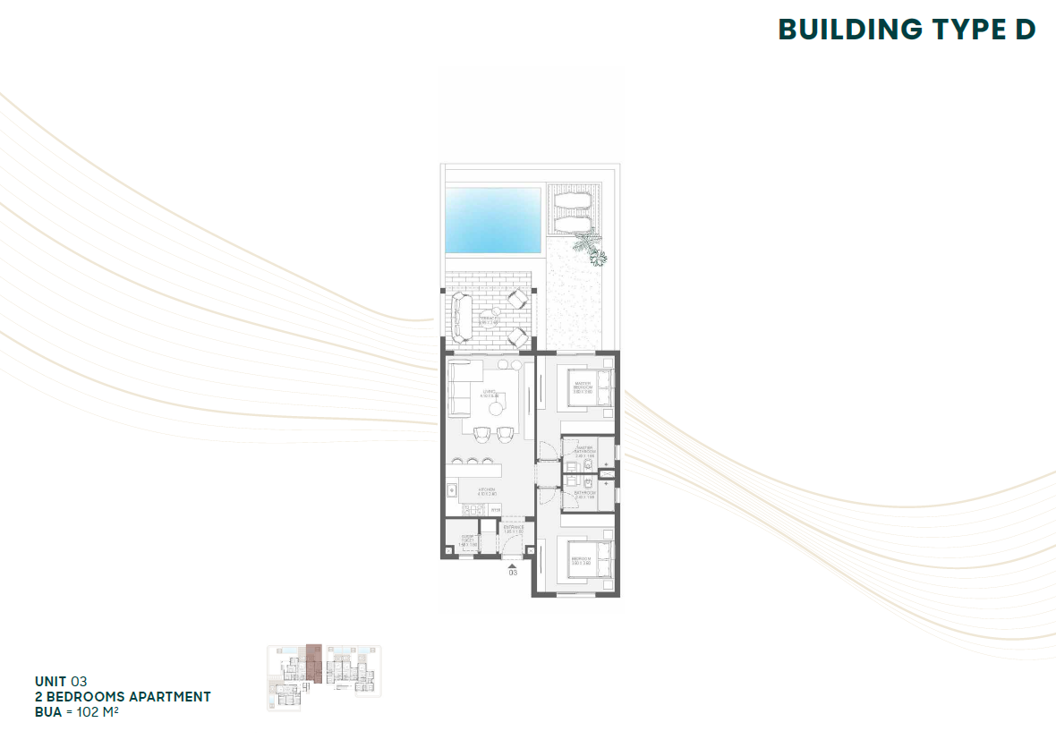 Floor plan for apartment at Makadi Heights