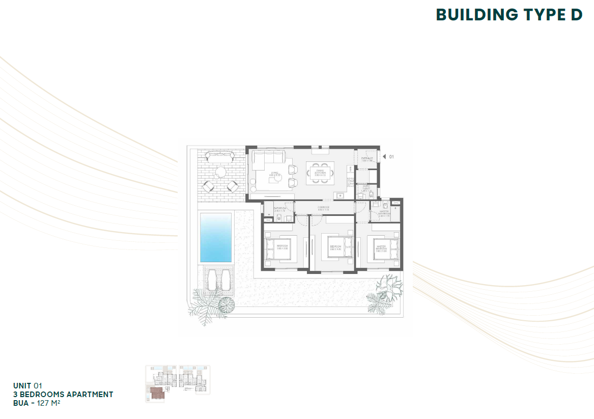 Floor plan for apartment at Makadi Heights