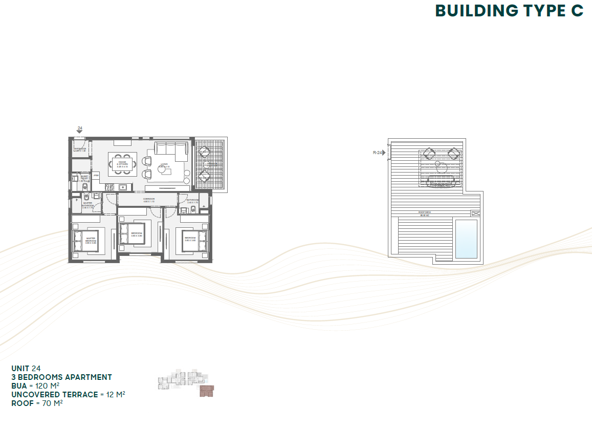 Floor plan for chalet at Makadi Heights