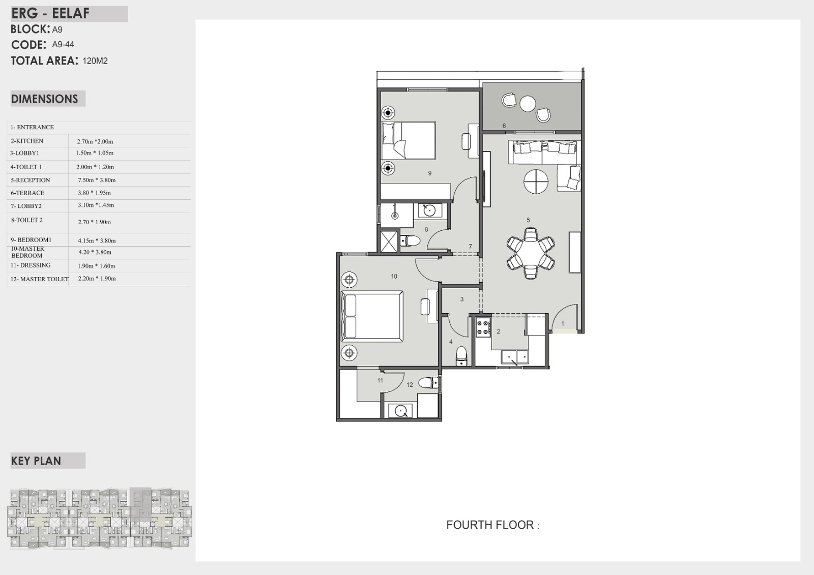 Floor plan for apartment at Eelaf Residence