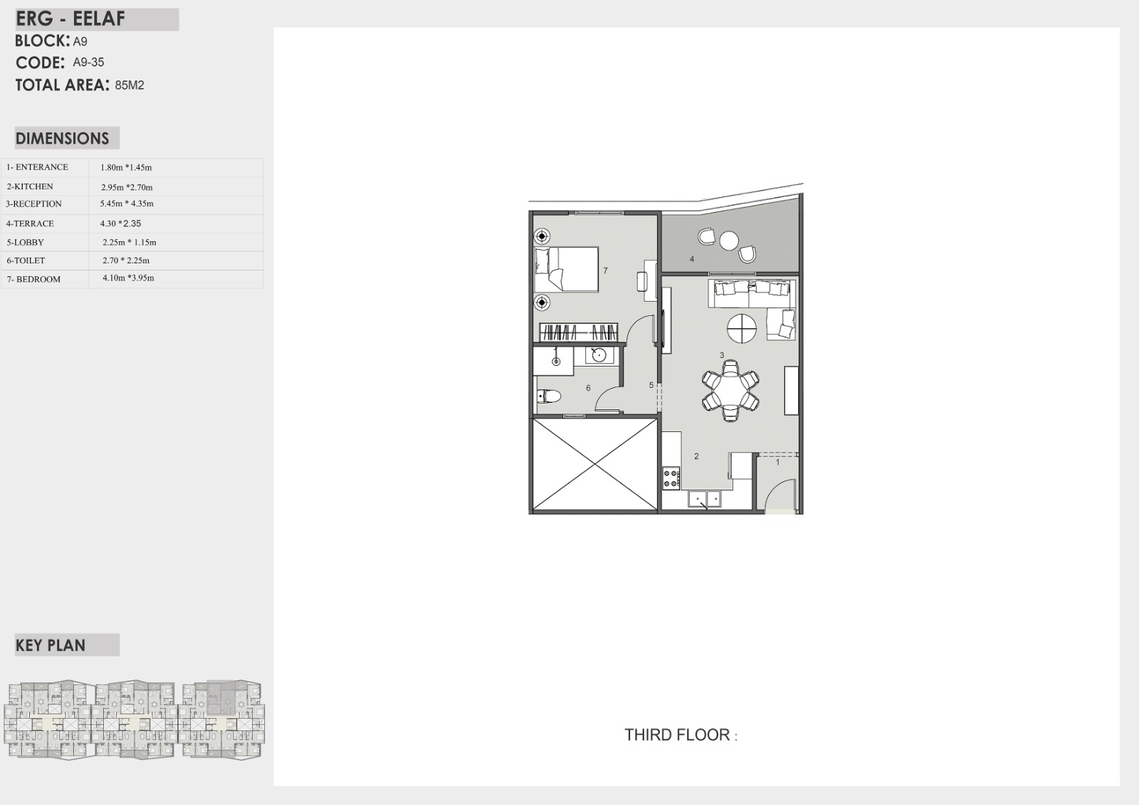 Floor plan for apartment at Eelaf Residence
