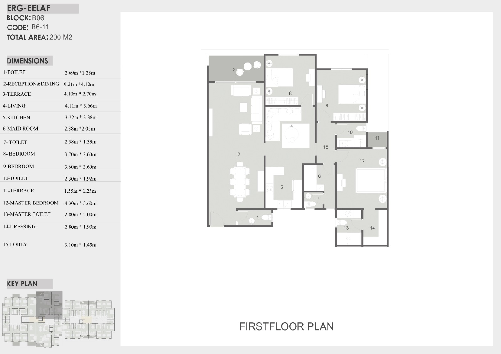 Floor plan for apartment at Eelaf Residence