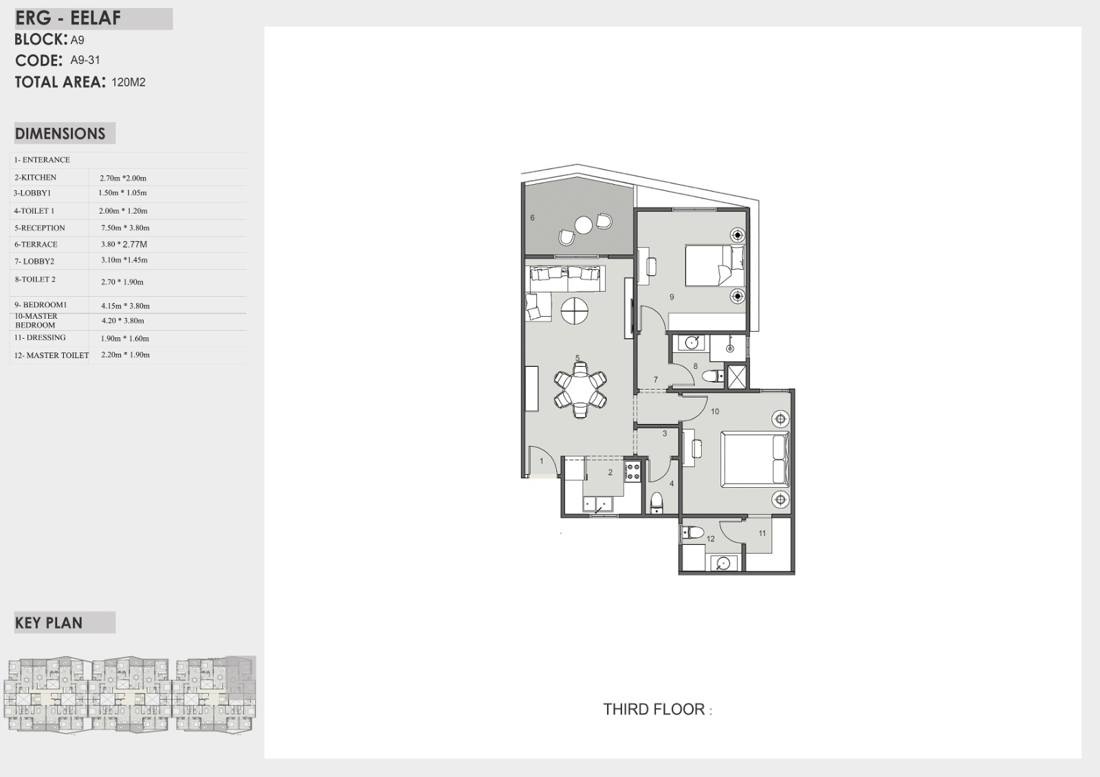 Floor plan for apartment at Eelaf Residence