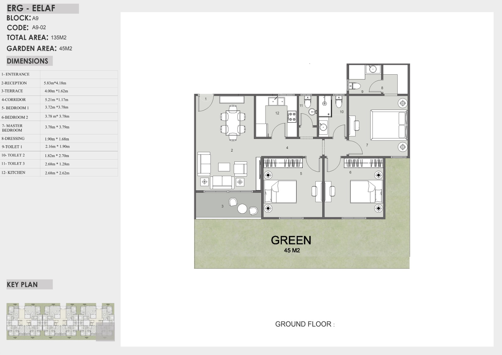 Floor plan for apartment at Eelaf Residence