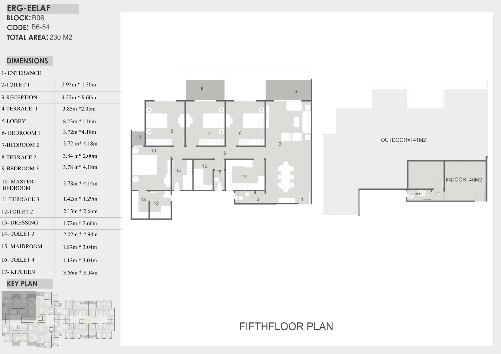 Floor plan for apartment at Eelaf Residence