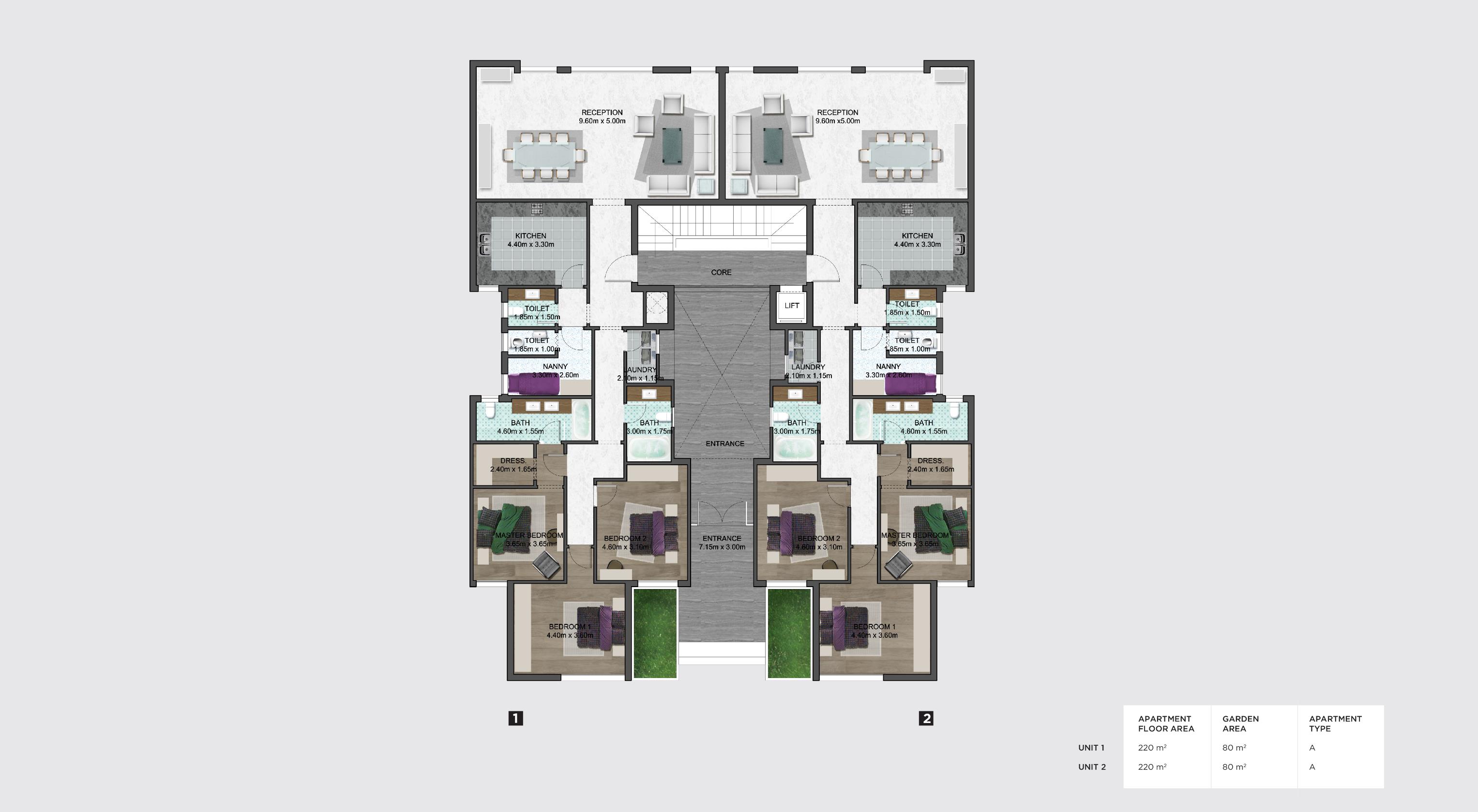Floor plan for apartment at Fifth Square Al Marasem