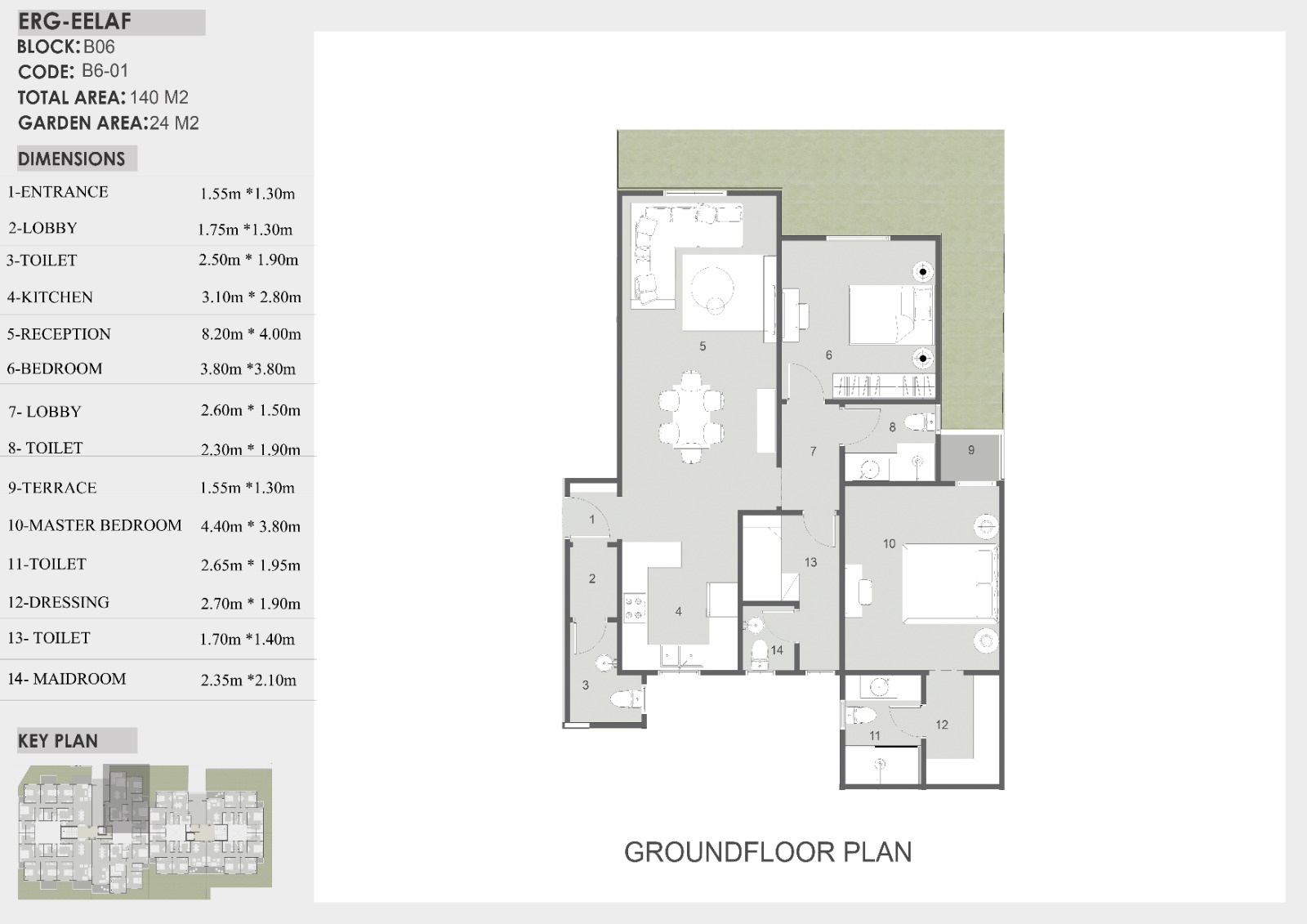 Floor plan for apartment at Eelaf Residence
