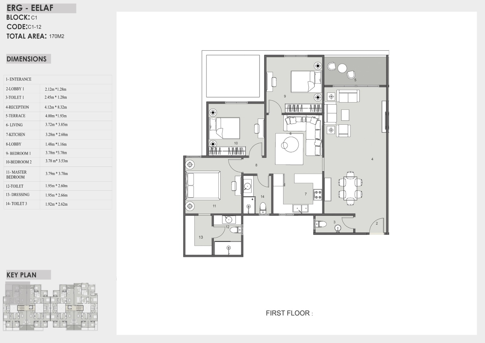 Floor plan for apartment at Eelaf Residence