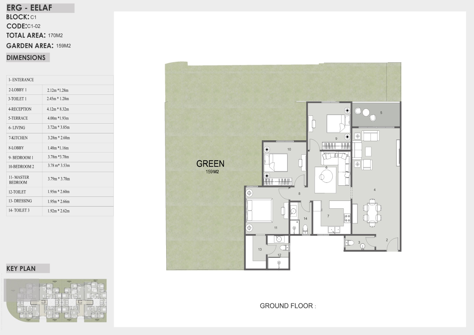 Floor plan for apartment at Eelaf Residence