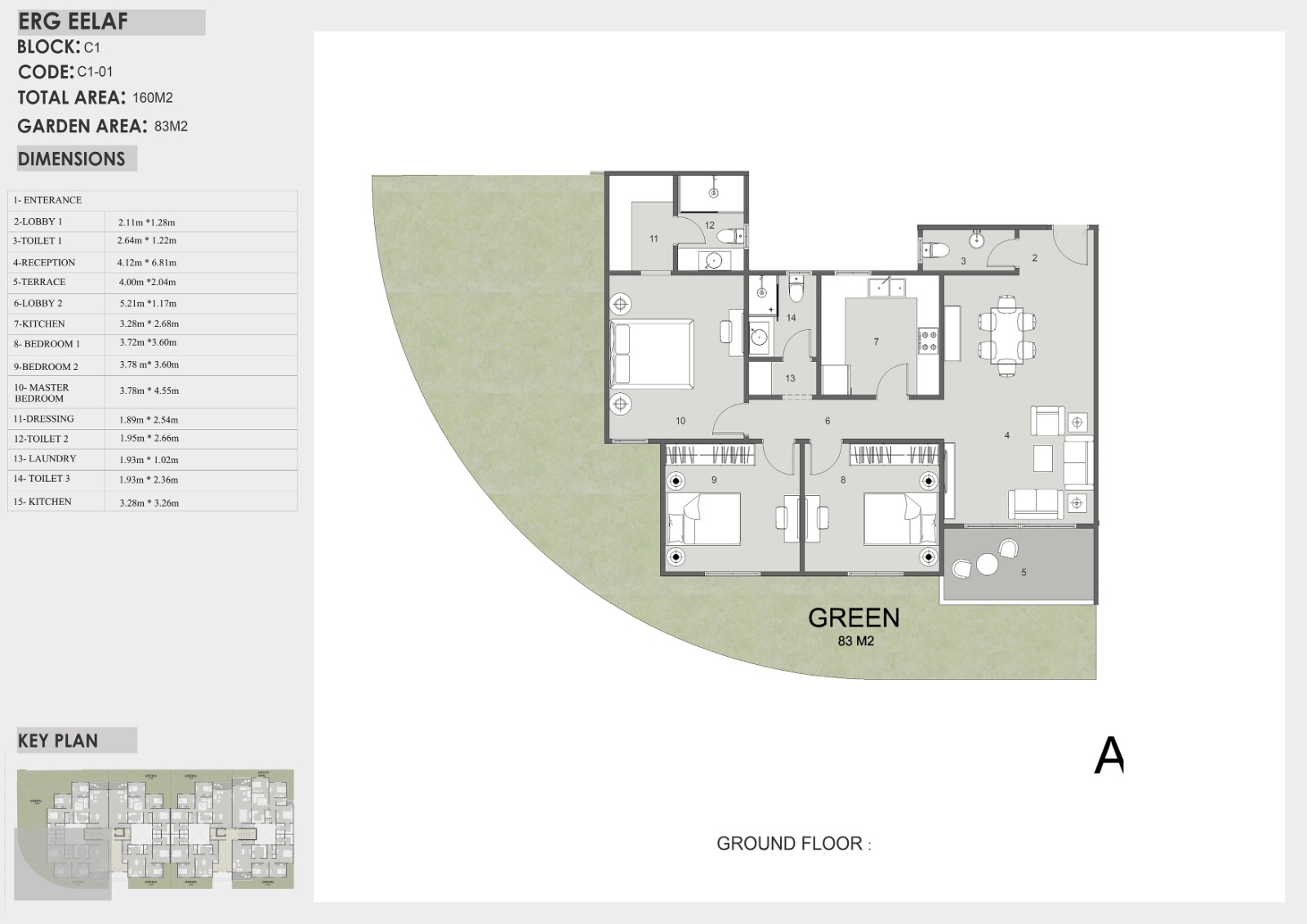 Floor plan for apartment at Eelaf Residence