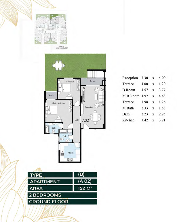 Floor plan for apartment at Oro New capital