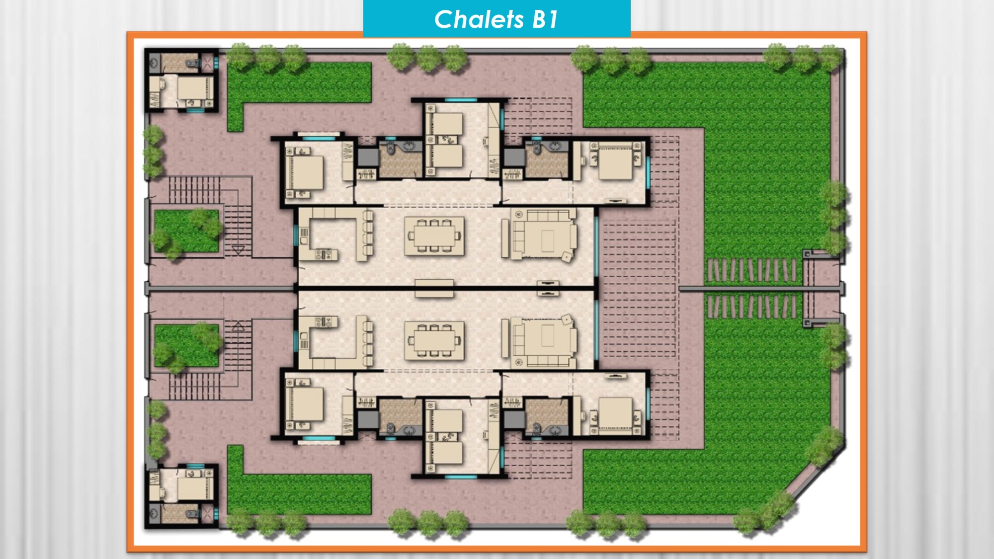 Floor plan for chalet at Bay 7 Sidi Heneish