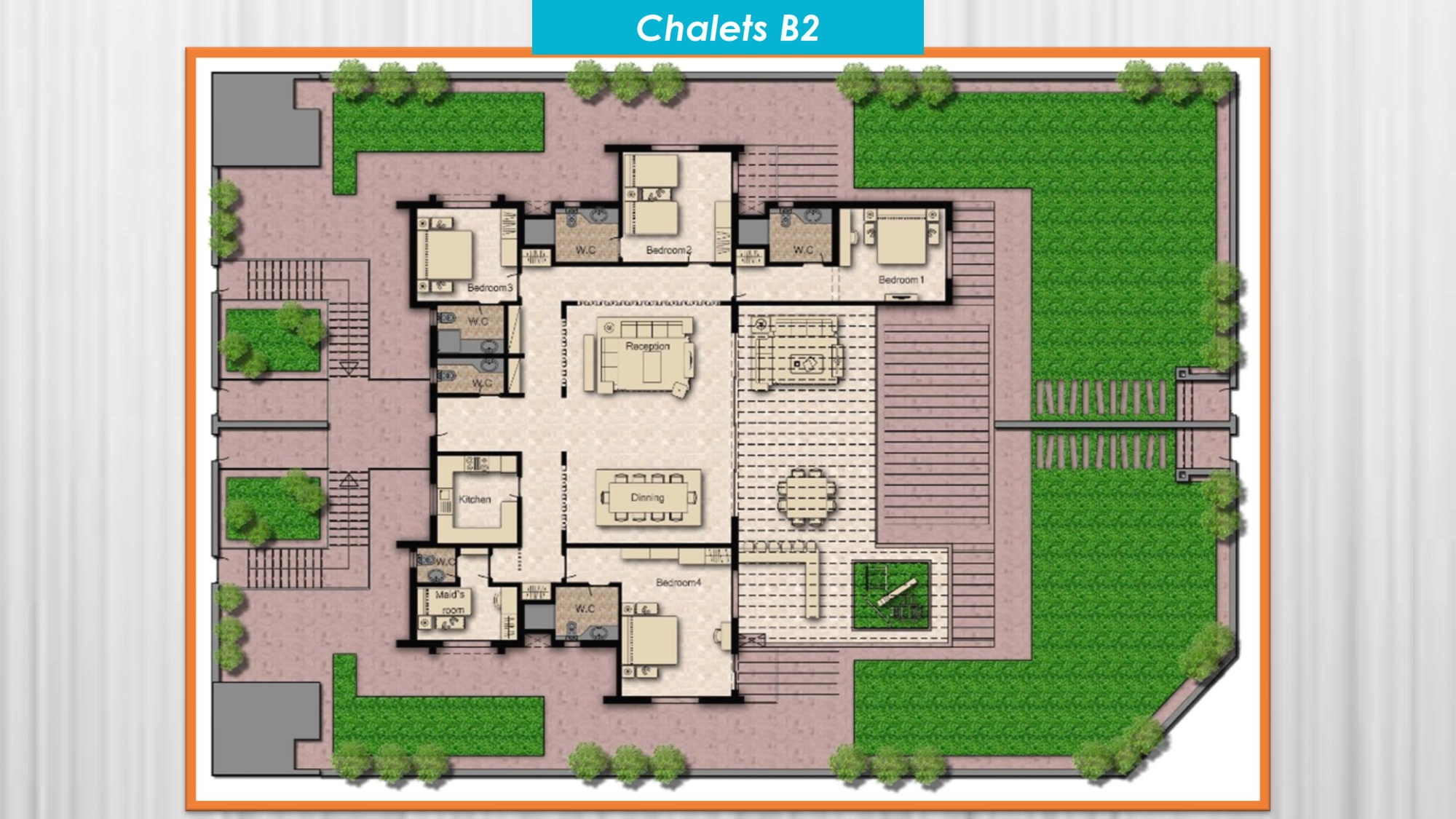 Floor plan for chalet at Bay 7 Sidi Heneish