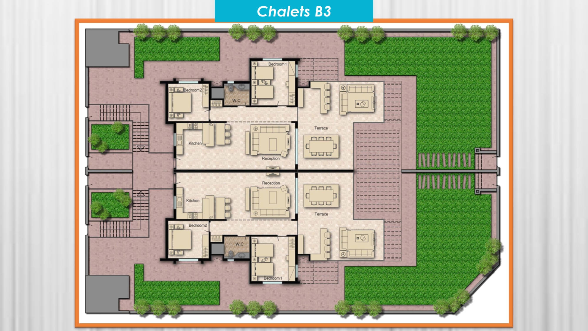 Floor plan for chalet at Bay 7 Sidi Heneish