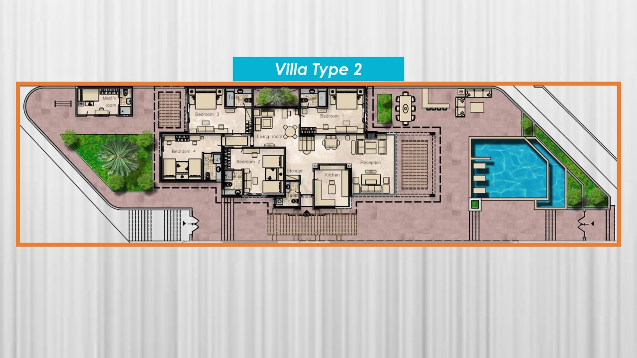 Floor plan for villa at Bay 7 Sidi Heneish