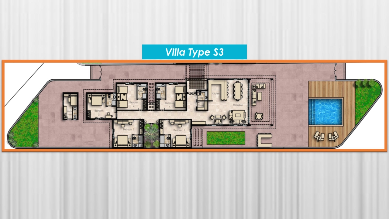 Floor plan for villa at Bay 7 Sidi Heneish