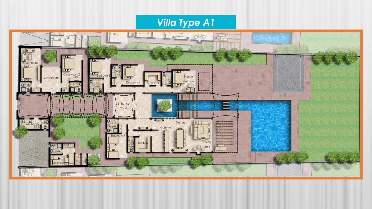 Floor plan for villa at Bay 7 Sidi Heneish