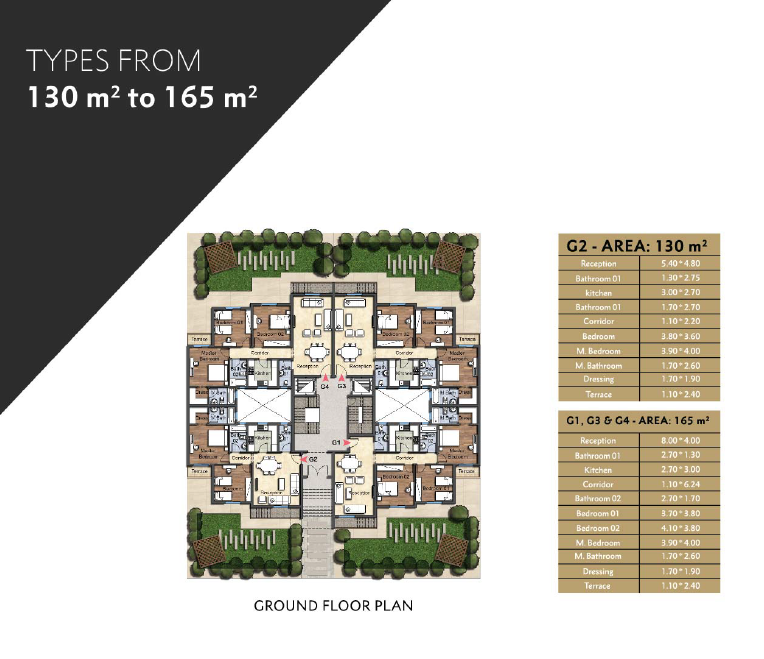 Floor plan for apartment at OIA Compound