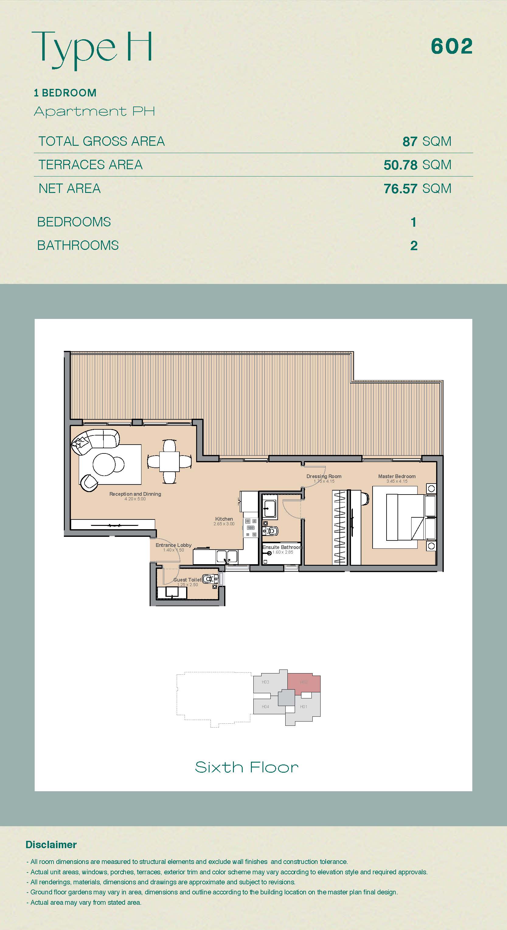 Floor plan for penthouse at Ashgar City