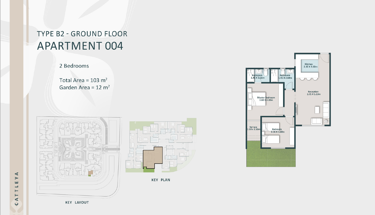 Floor plan for apartment at Cattleya