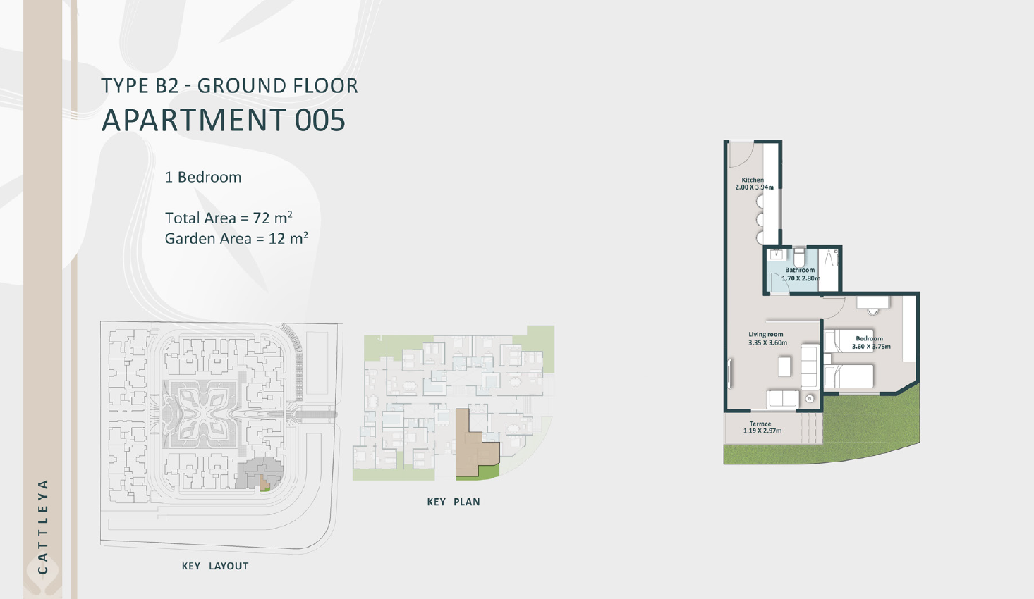 Floor plan for apartment at Cattleya