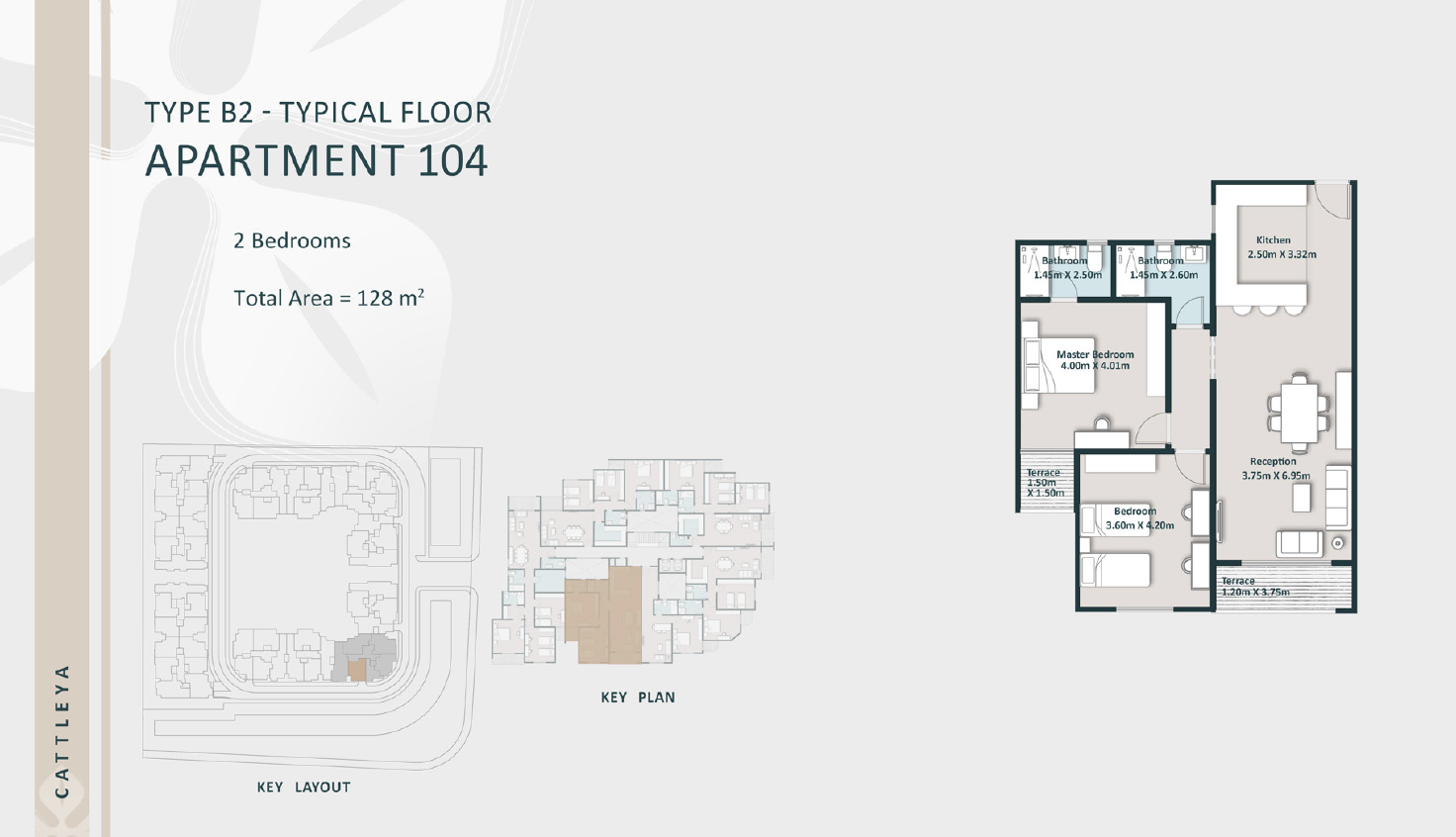 Floor plan for apartment at Cattleya
