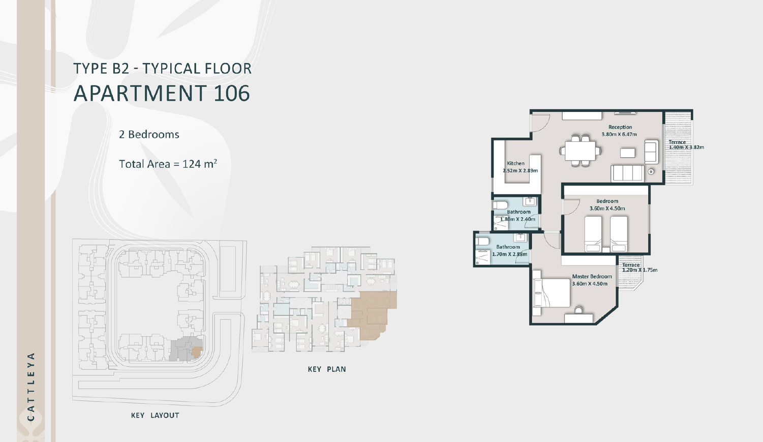 Floor plan for apartment at Cattleya