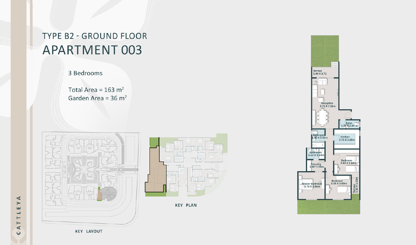 Floor plan for apartment at Cattleya
