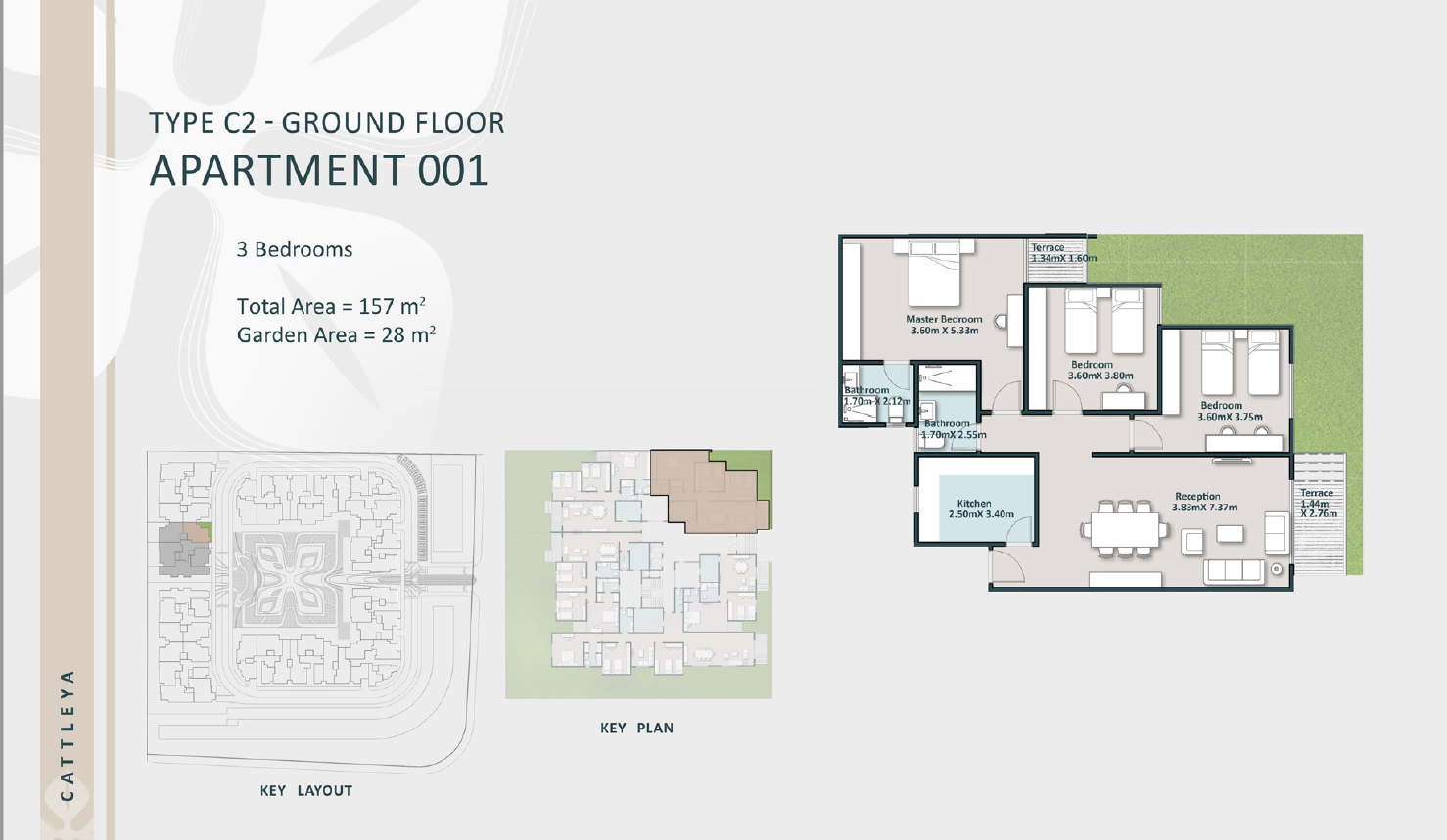 Floor plan for apartment at Cattleya