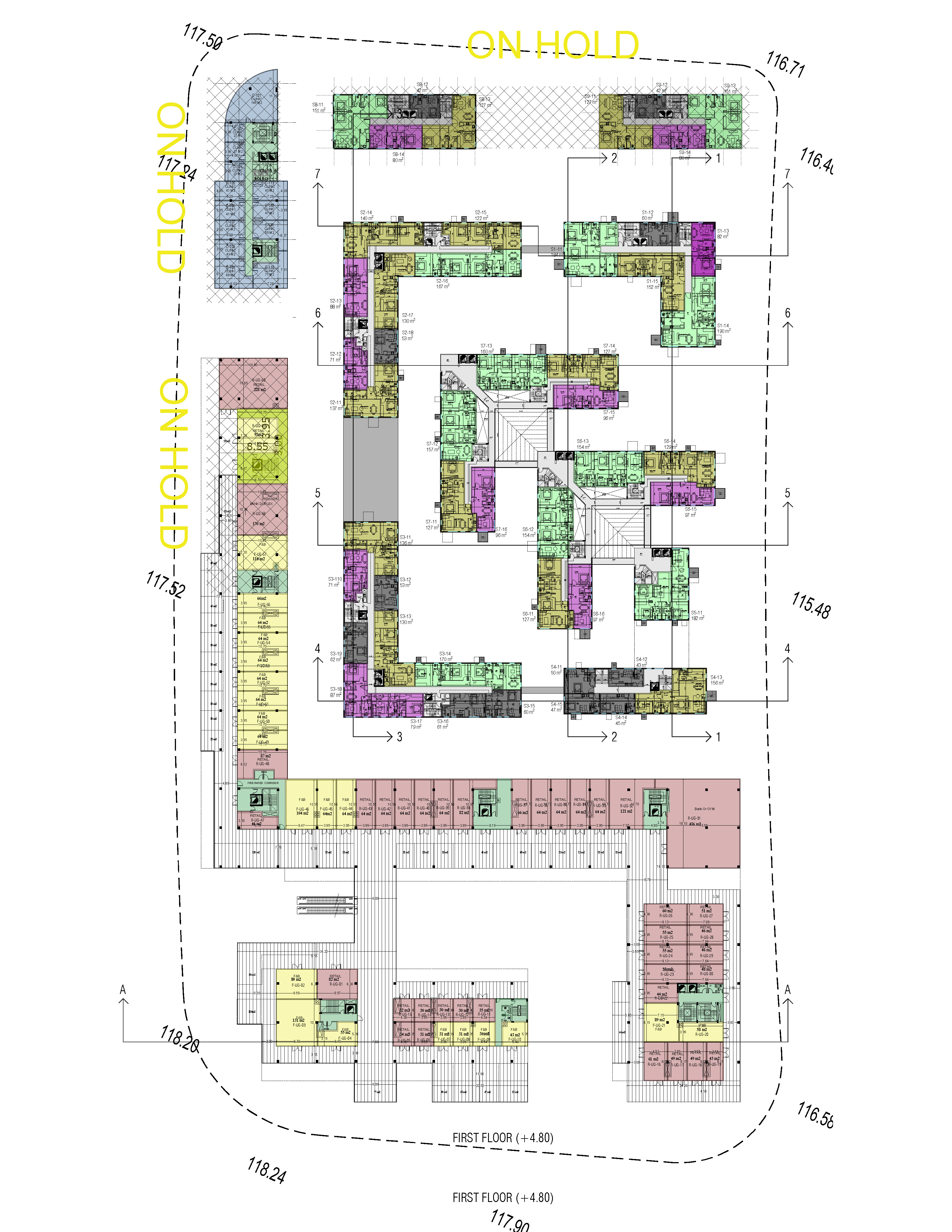 Floor plan for studio at Sky Ramp