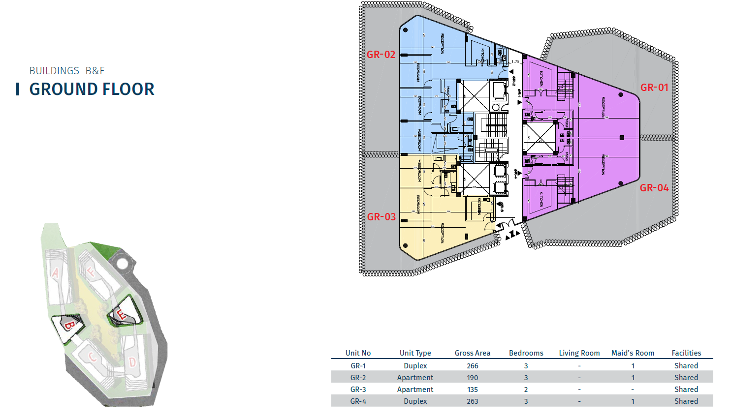 Floor plan for apartment at Bloomfields