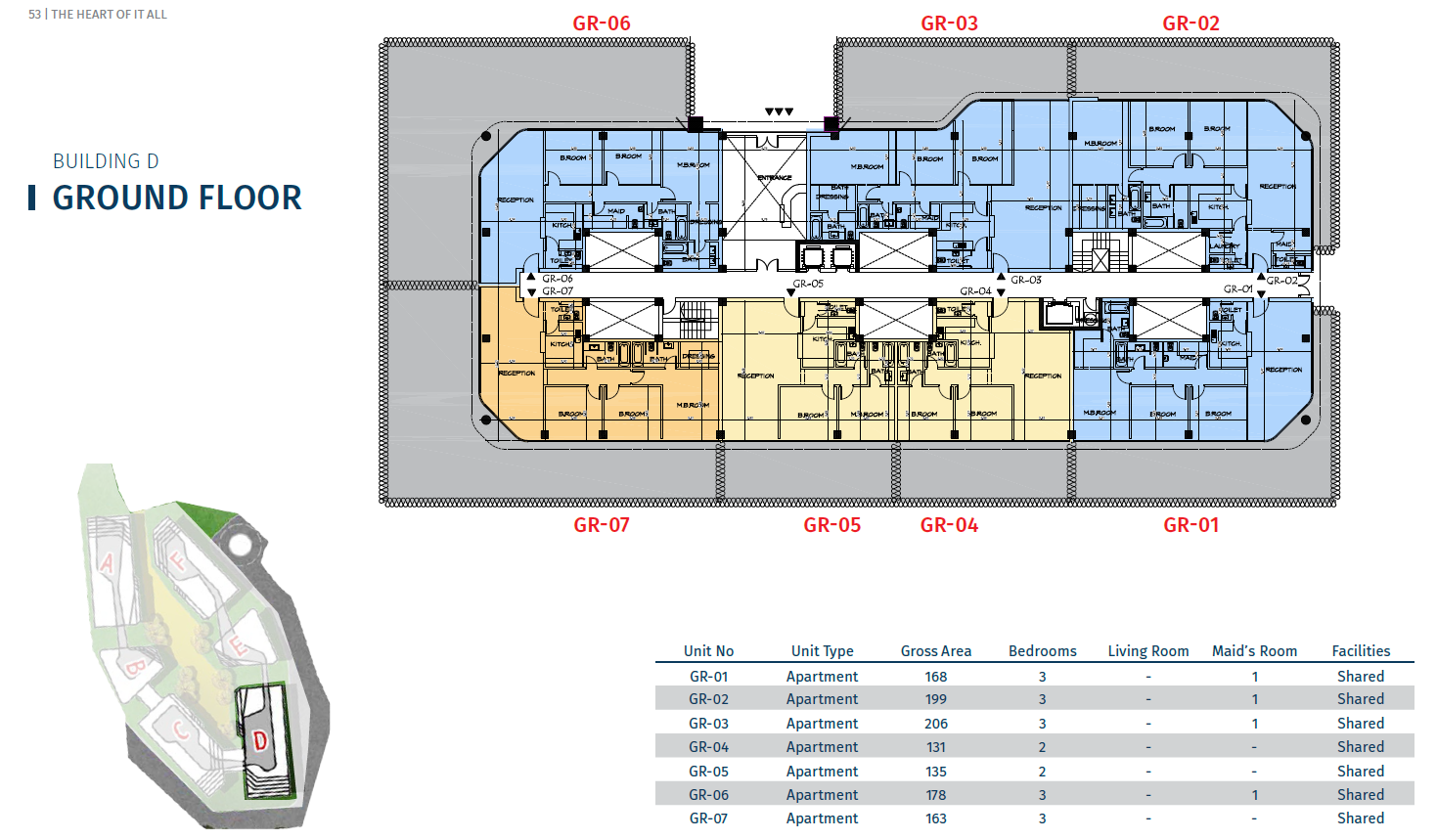 Floor plan for apartment at Bloomfields