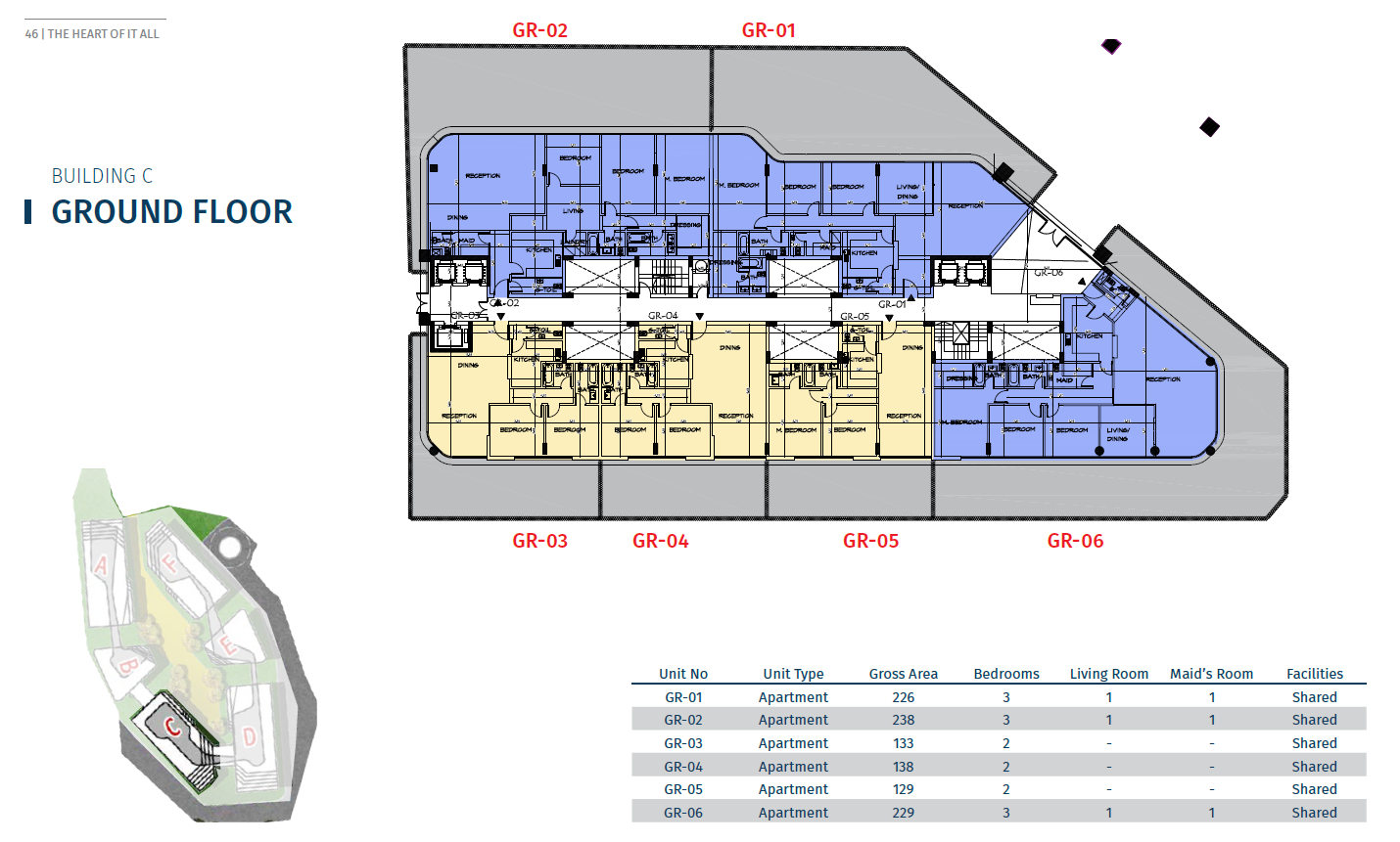 Floor plan for apartment at Bloomfields