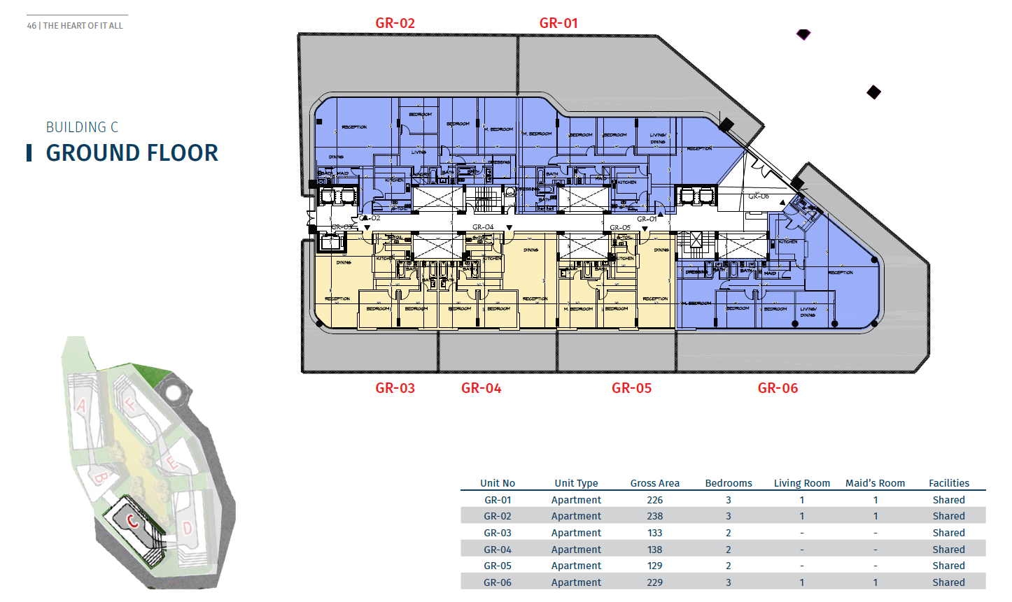 Floor plan for apartment at Bloomfields