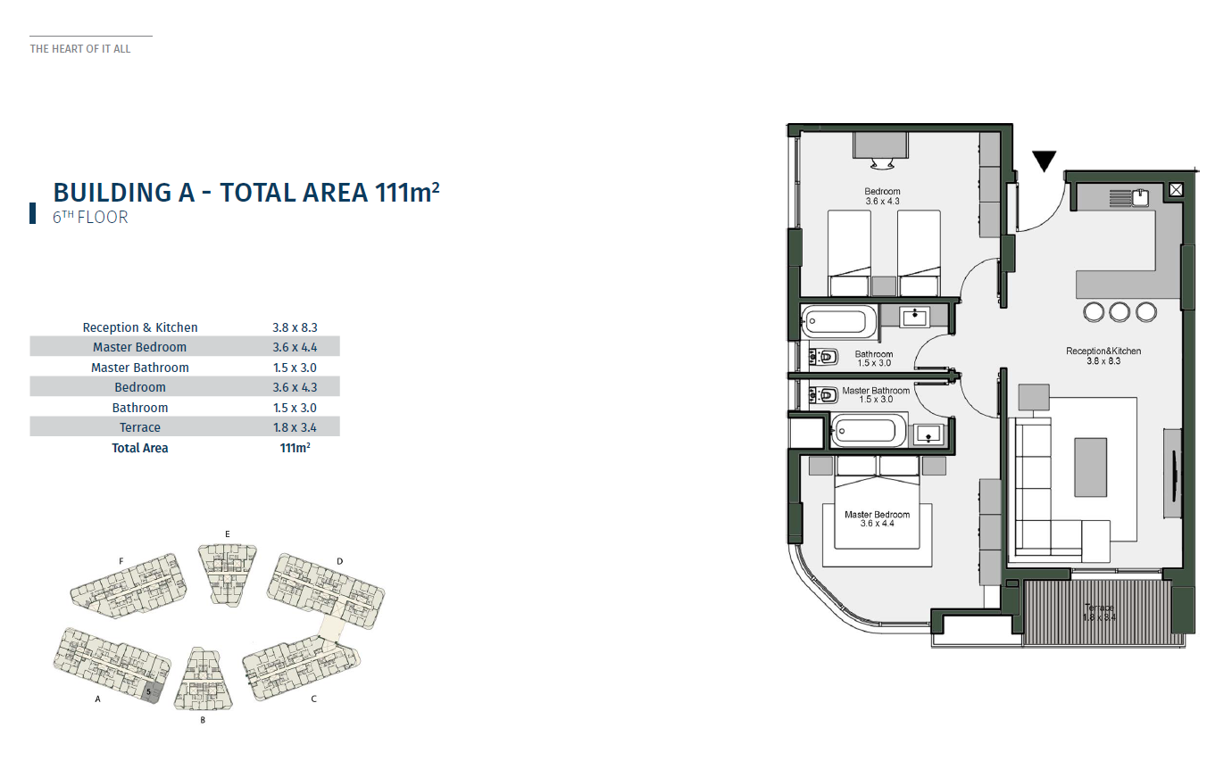 Floor plan for apartment at Bloomfields