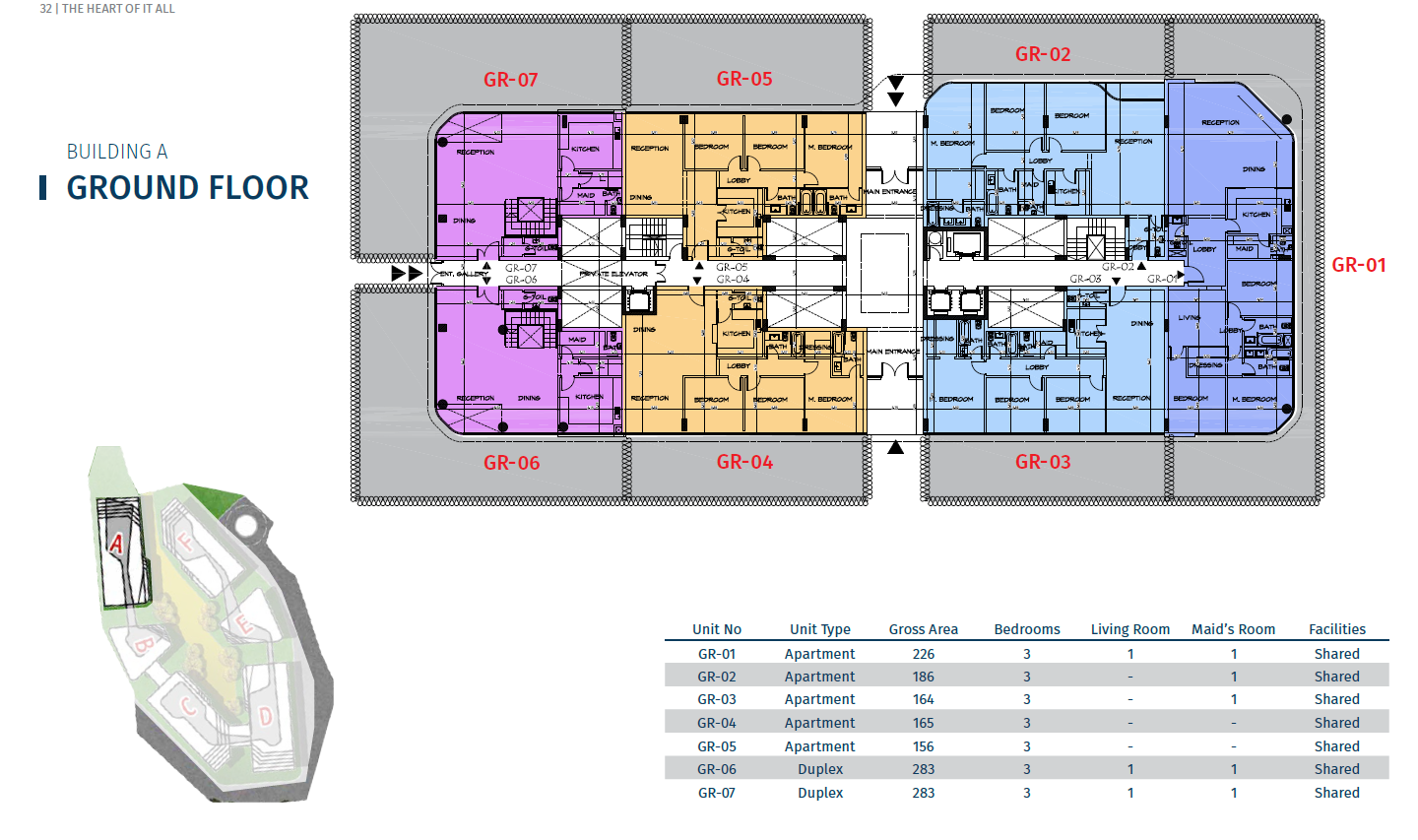 Floor plan for duplex at Bloomfields